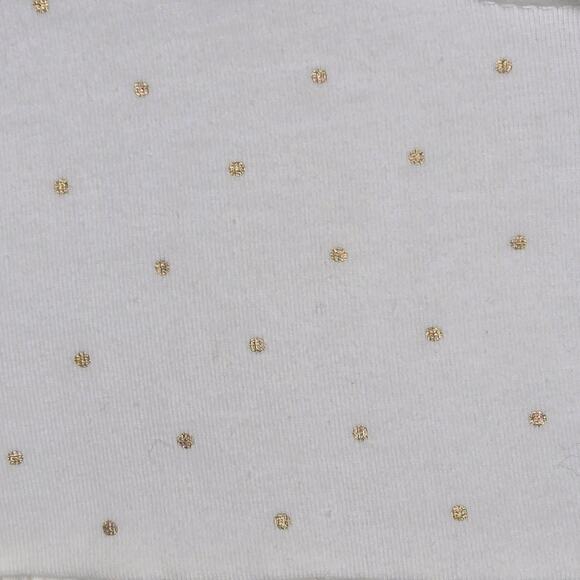 NWOT Isaac Mizrahi Cream & Gold Polka Dot Button Down Long Sleeve Shirt Size 7/8 - Picture 4 of 7